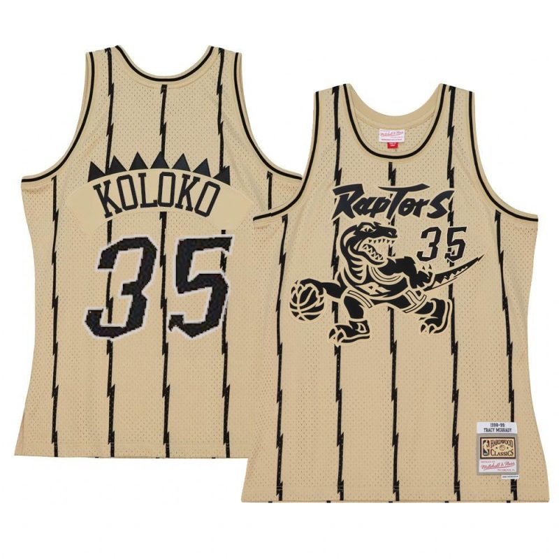 christian koloko swingman jersey hardwood classics khaki y