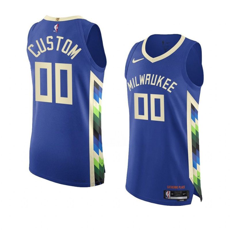 custom 2022 23bucks jersey city editionauthentic royal