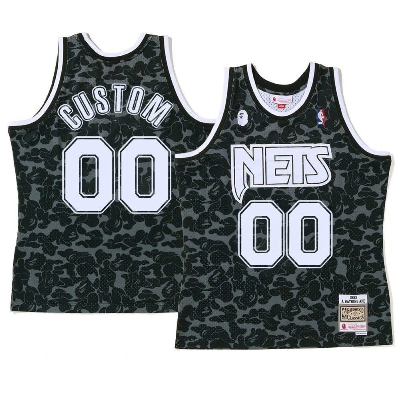 custom camo tanktop jersey 2022 bape black