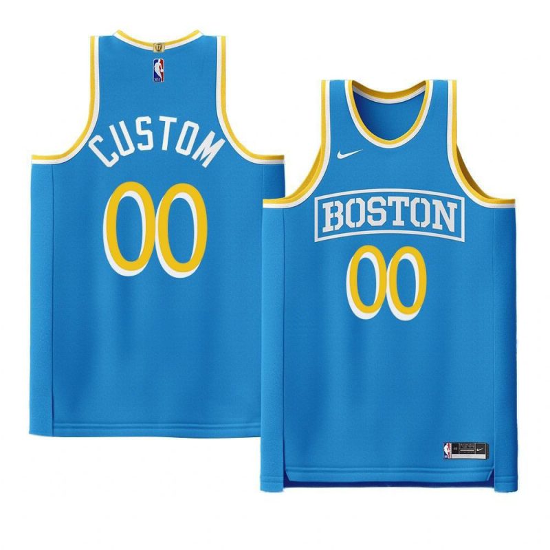 custom celtics city connect bluejersey blue