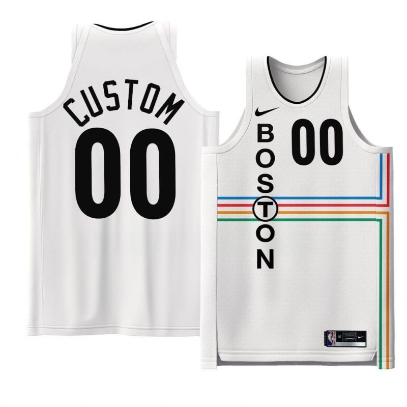 custom celtics the t whitejersey white