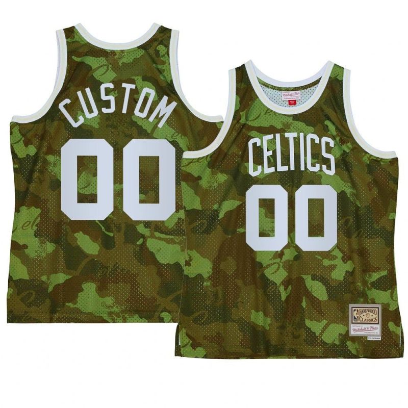 custom hardwood classics jersey ghost camo green