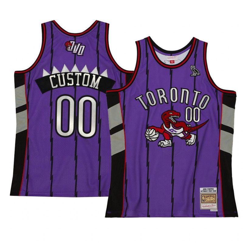 custom jersey ovo x hardwood classic purple swingma