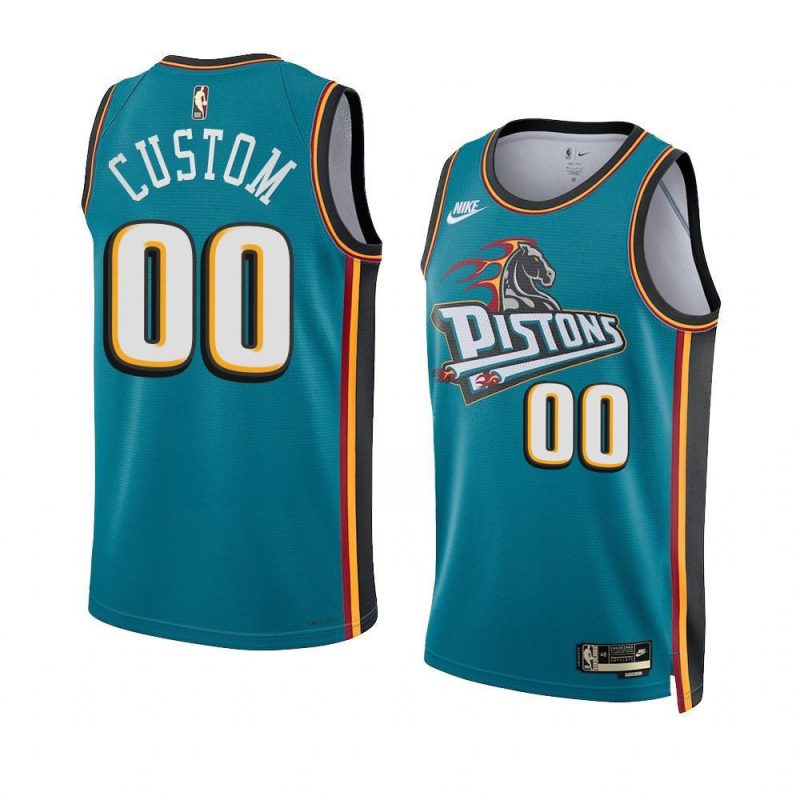 custom pistonsjersey 2022 23classic edition tealswingman