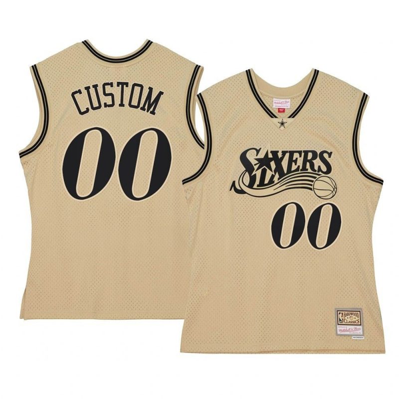 custom swingman jersey hardwood classics khaki black 1