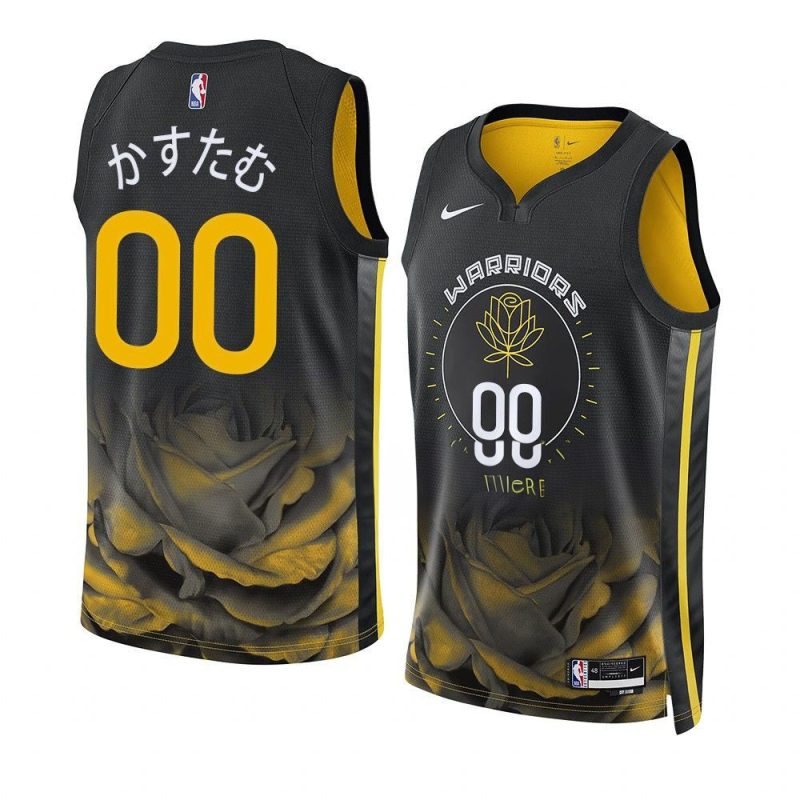 custom warriors japanese heritage black menjersey