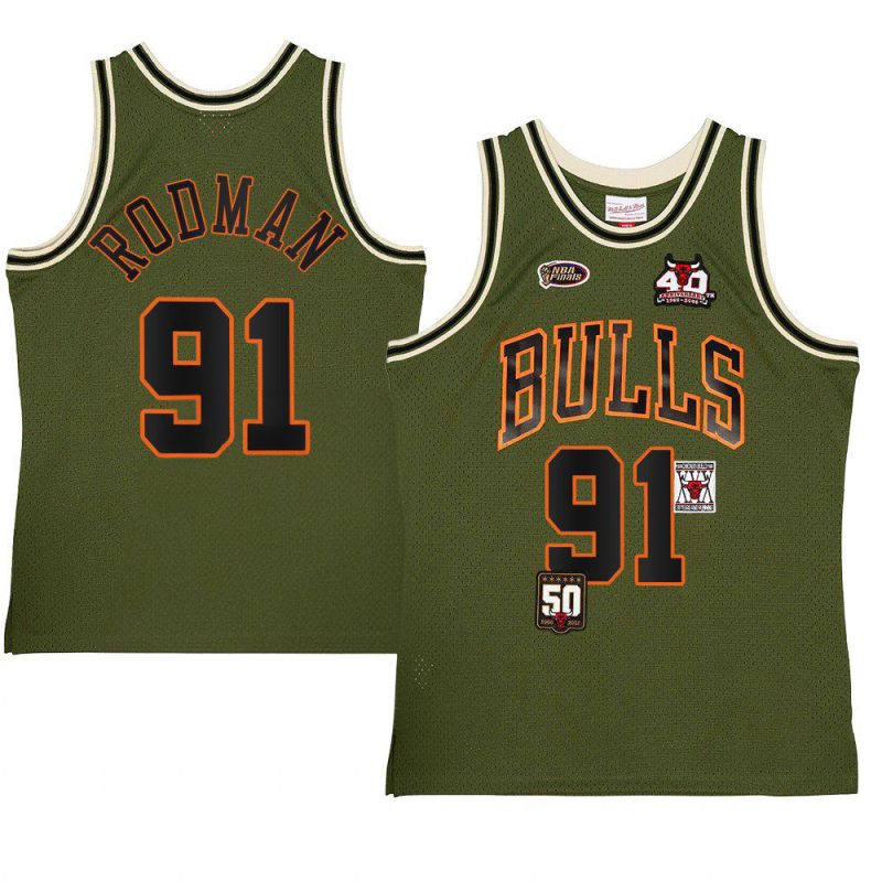 dennis rodman jersey military flight patchs green s