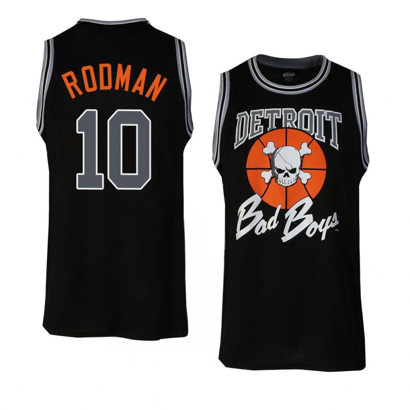 detroit pistons dennis rodman black bad boys jersey