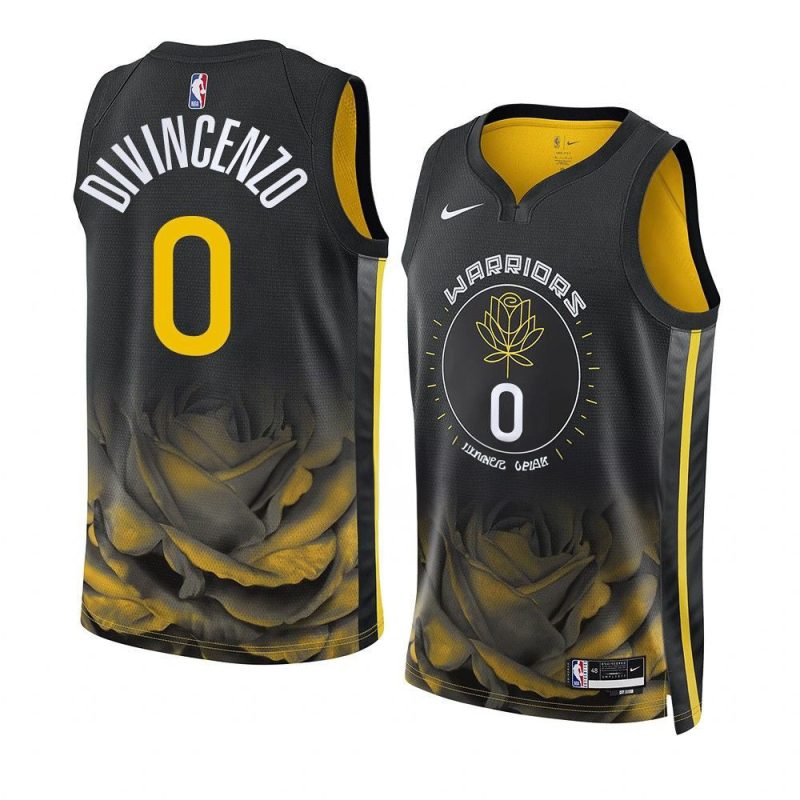 donte divincenzo warriorsjersey 2022 23city edition blacks