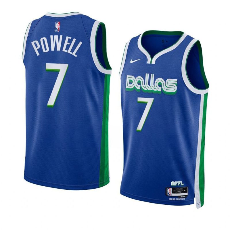 dwight powell mavericksjersey 2022 23city edition blueswin