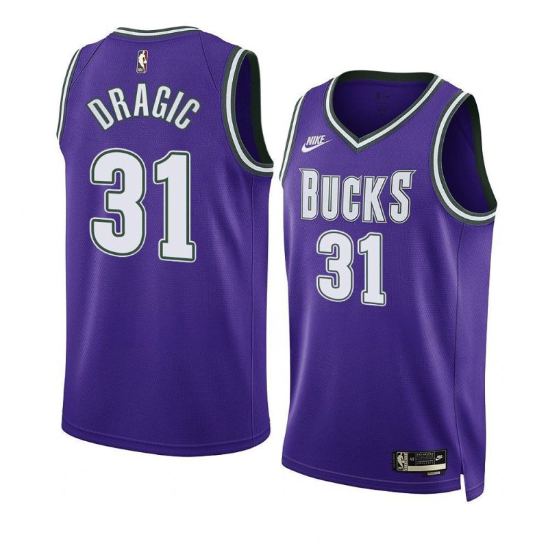 goran dragic bucksjersey 2022 23classic edition purpleswin