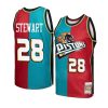 isaiah stewart jersey hardwood classics teal red sp