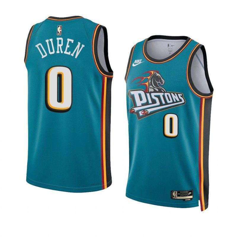 jalen duren pistonsjersey 2022 23classic edition tealswing