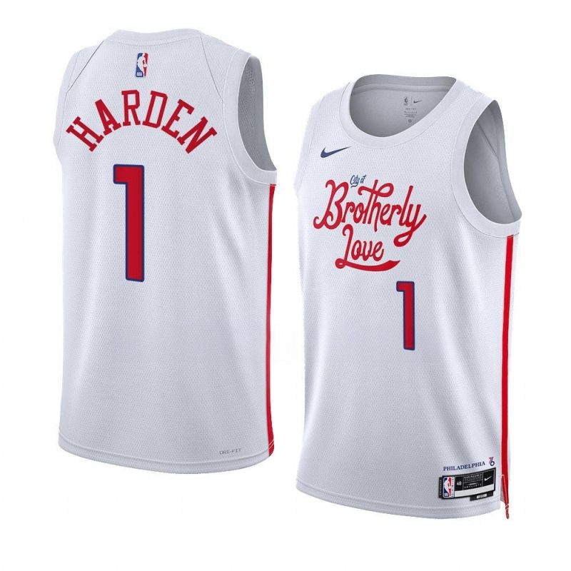 james harden 76ersjersey 2022 23city edition whiteswingman