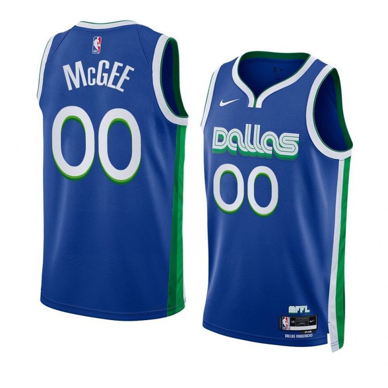 javale mcgee mavericksjersey 2022 23city edition blueswing