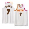 jaylen brown celtics drop dunkin fashionjersey white