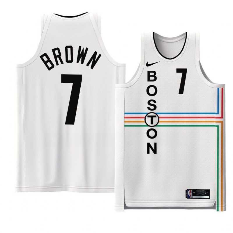 jaylen brown celtics the t whitejersey white