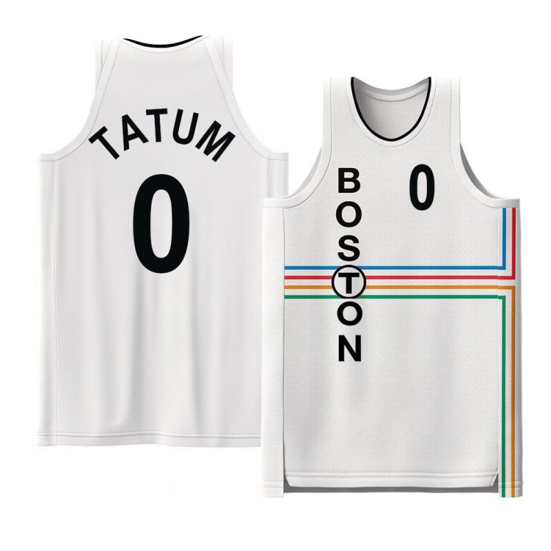 jayson tatum celtics drop the t fashionjersey white