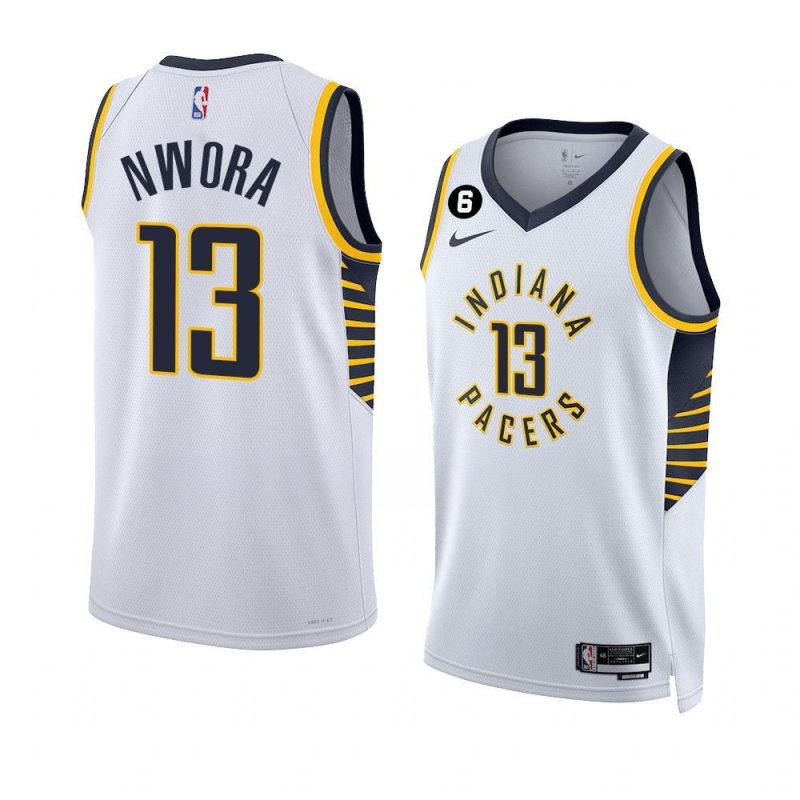 jordan nwora pacersjersey 2022 23association edition white