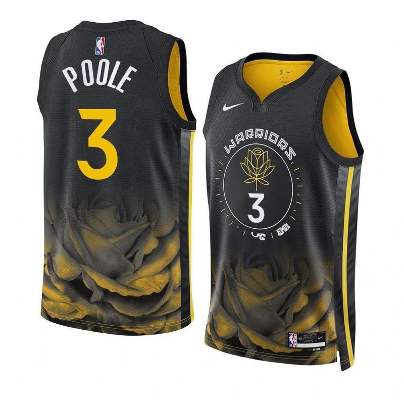 jordan poole warriorsjersey 2022 23city edition blackswing