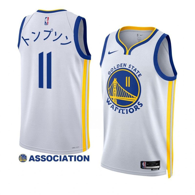 klay thompson warriors japanese heritage white menjersey