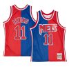 kyrie irving jersey hardwood classics blue red spli