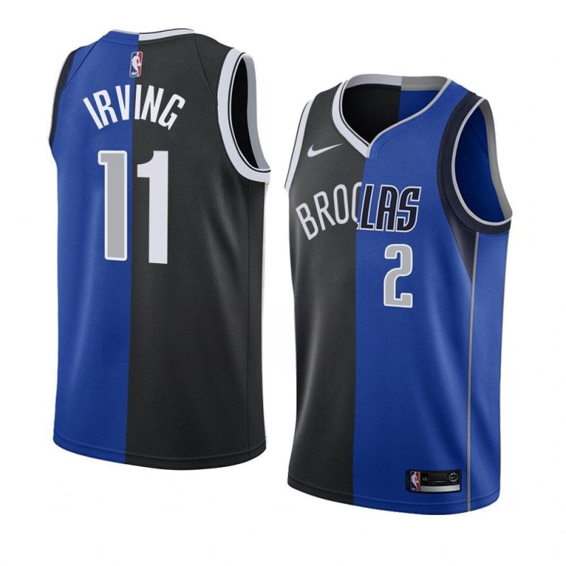 kyrie irving nets x mavericks split commemorativejersey yy