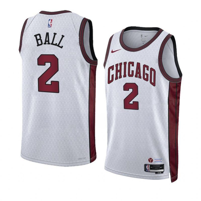 lonzo ball bullsjersey 2022 23city edition whiteswingman