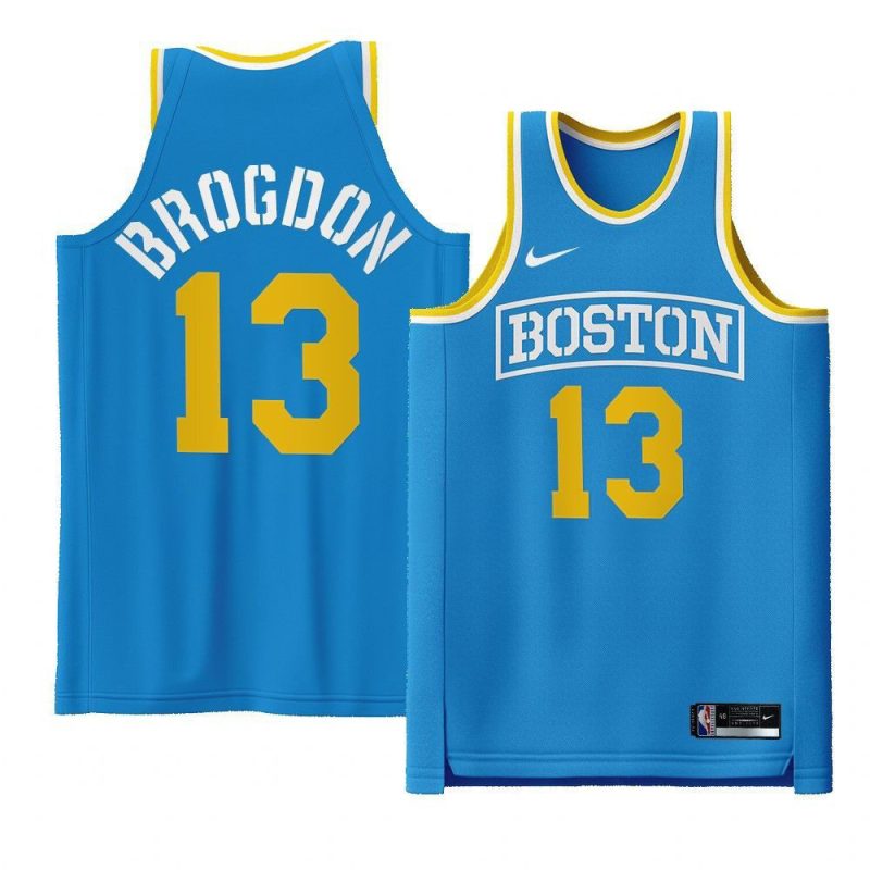 malcolm brogdon celtics boston strong specialjersey blue