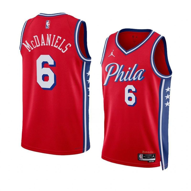 men jalen mcdaniels red statement edition 76ersjersey