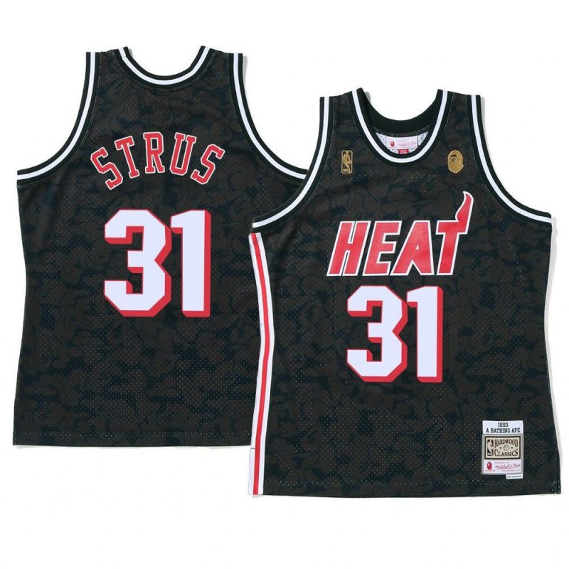 miami heat max strus black 2022 bape menjersey