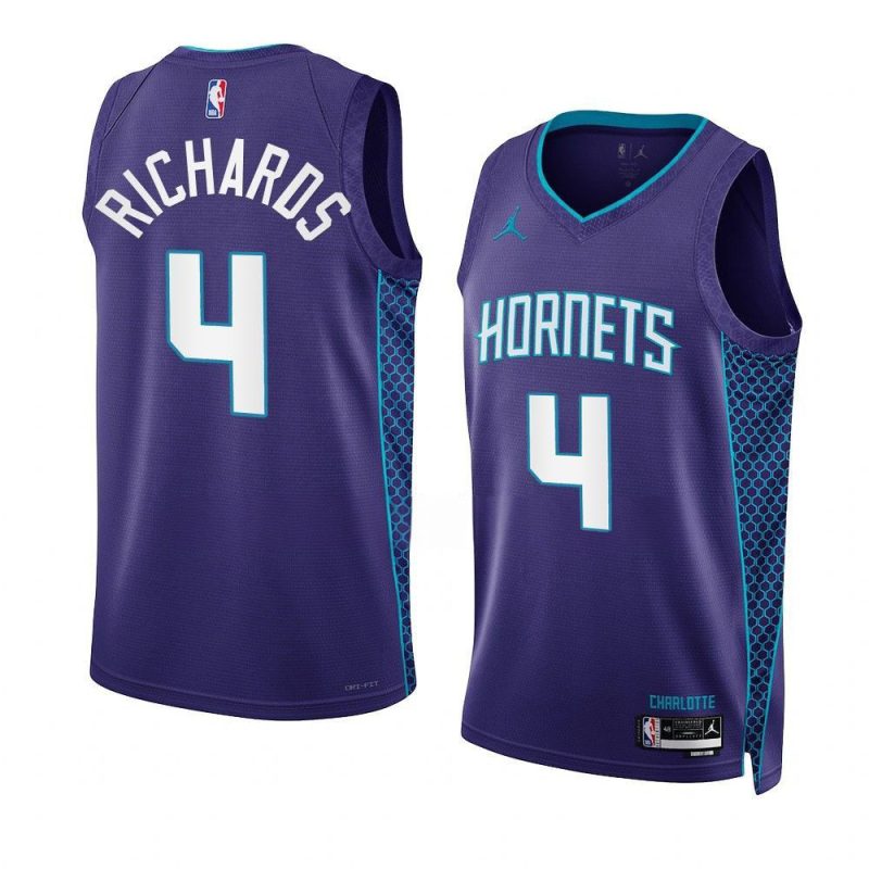 nick richards hornetsjersey 2022 23statement edition purpl