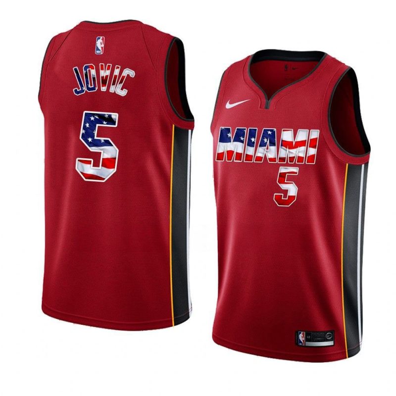 nikola jovic jersey 2023 stars and stripes red