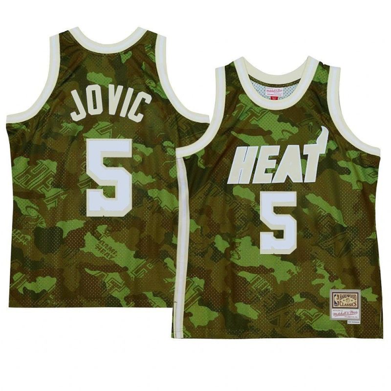 nikola jovic jersey ghost camo green hardwood class