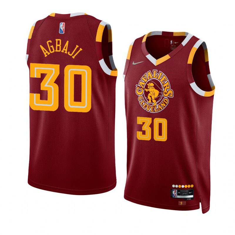 ochai agbaji cavaliers city edition red 2022 nba yy