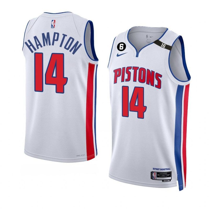 rj hampton pistonsjersey 2022 23association edition whites