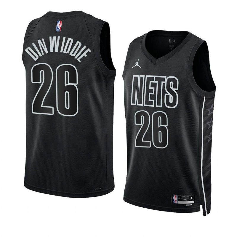 spencer dinwiddie netsjersey 2022 23statement edition blac