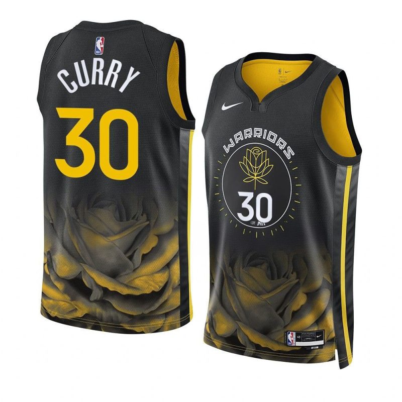 stephen curry warriorsjersey 2022 23city edition blackswin