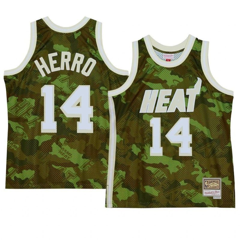 tyler herro jersey ghost camo green hardwood classi