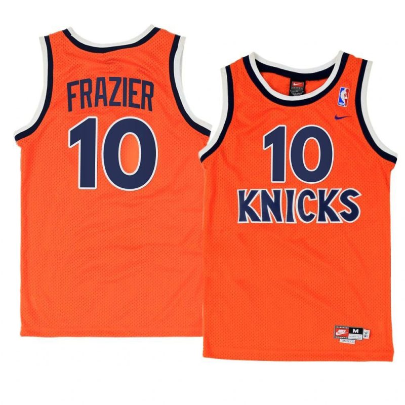 walt frazier replica jersey throwback orange