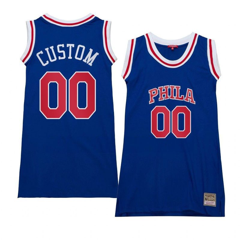 women custom blue hardwood classics 76ersjersey