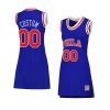 women custom royal mitchell ness dress jersey