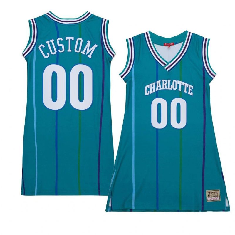 women custom teal hardwood classics hornetsjersey