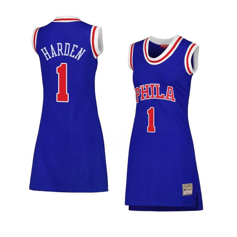 women james harden royal mitchell ness dress jersey