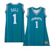 women lamelo ball teal hardwood classics hornetsjersey