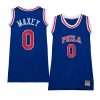 women tyrese maxey blue hardwood classics 76ersjersey