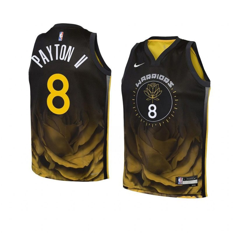 youth gary payton ii warriors black city edition yy