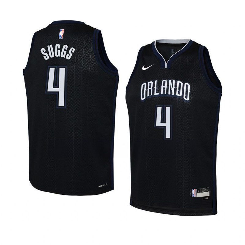 youth jalen suggs magic black city edition jersey