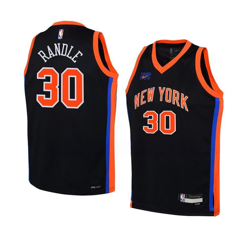 youth julius randle knicks black city edition jerse