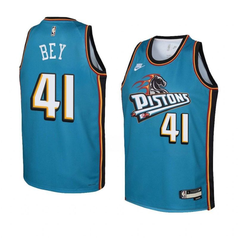 youth saddiq bey pistons teal classic edition jerse